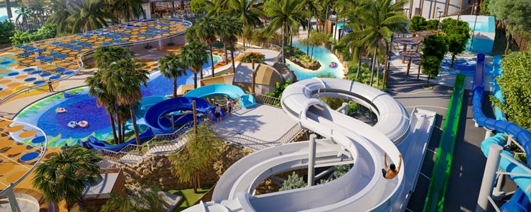 Grand Hyatt Dubai to Open 5 Star Waterpark in 2025 - Pool Ariel View