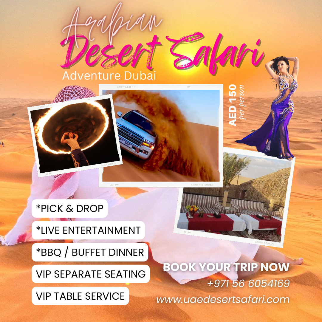 Arabian Desert Safari Dubai VIP Tour with VIP Table Service & Separate Seating