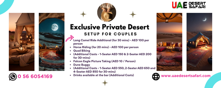 Exclusive Private Desert Setup for Couples
