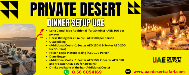 Private Desert Dinner Setup UAE