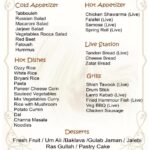 Premium Desert Safari Food Menu